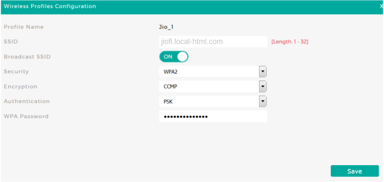 How to change JioFiber Router wifi Password
